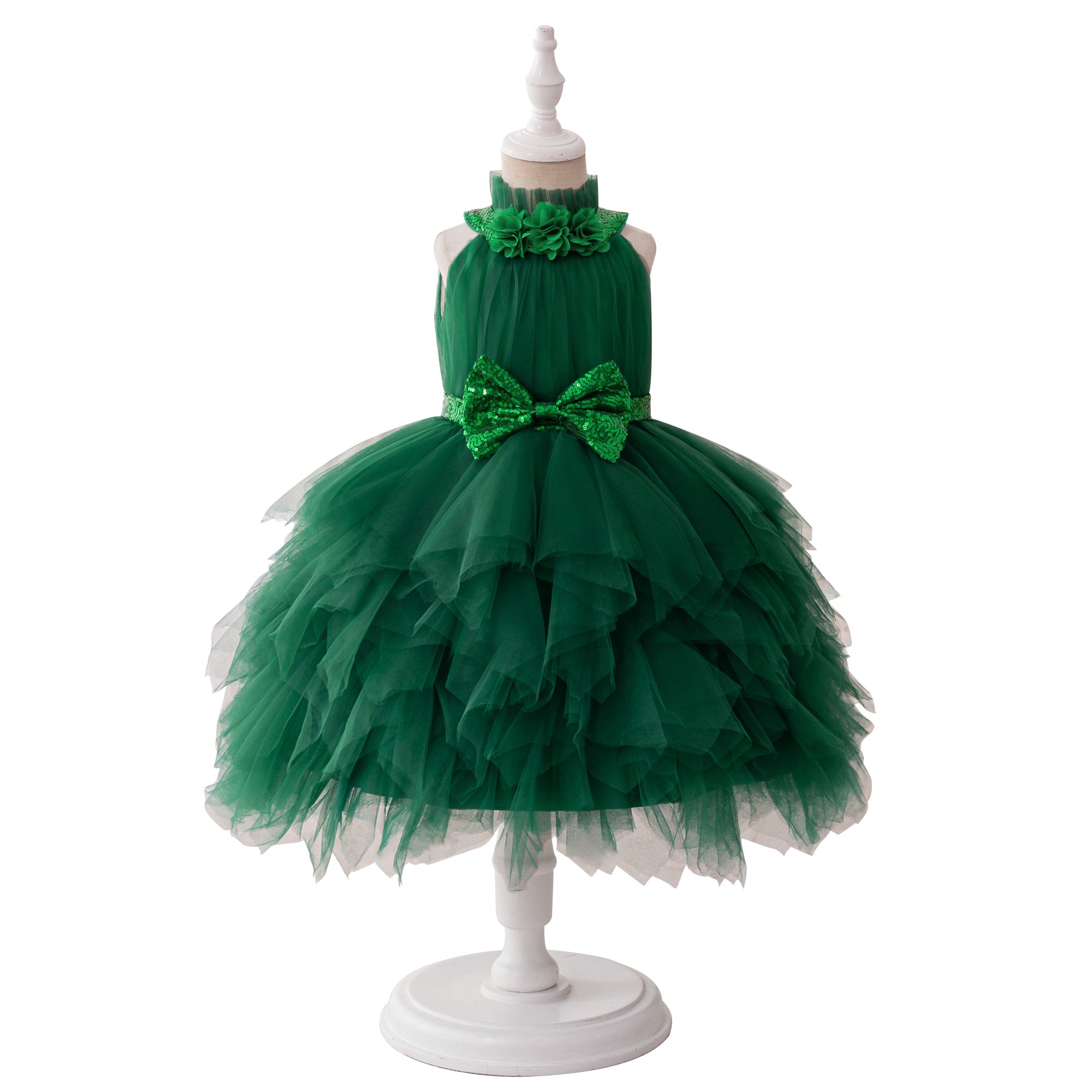 Girls Ruffled A-Line Dress
