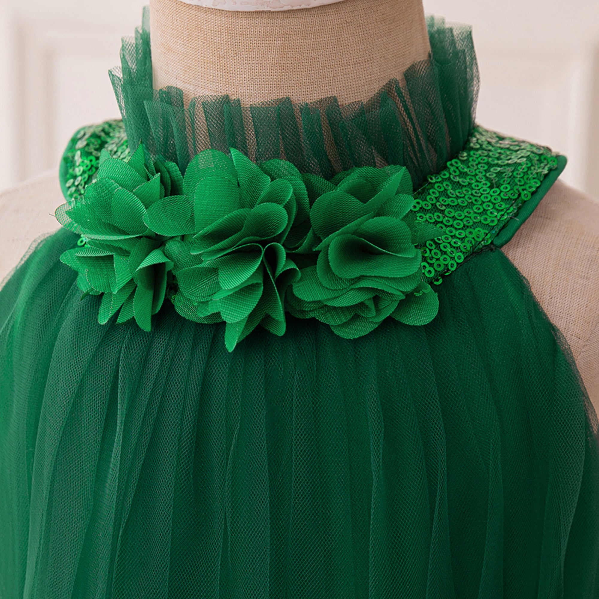 Girls Ruffled A-Line Dress