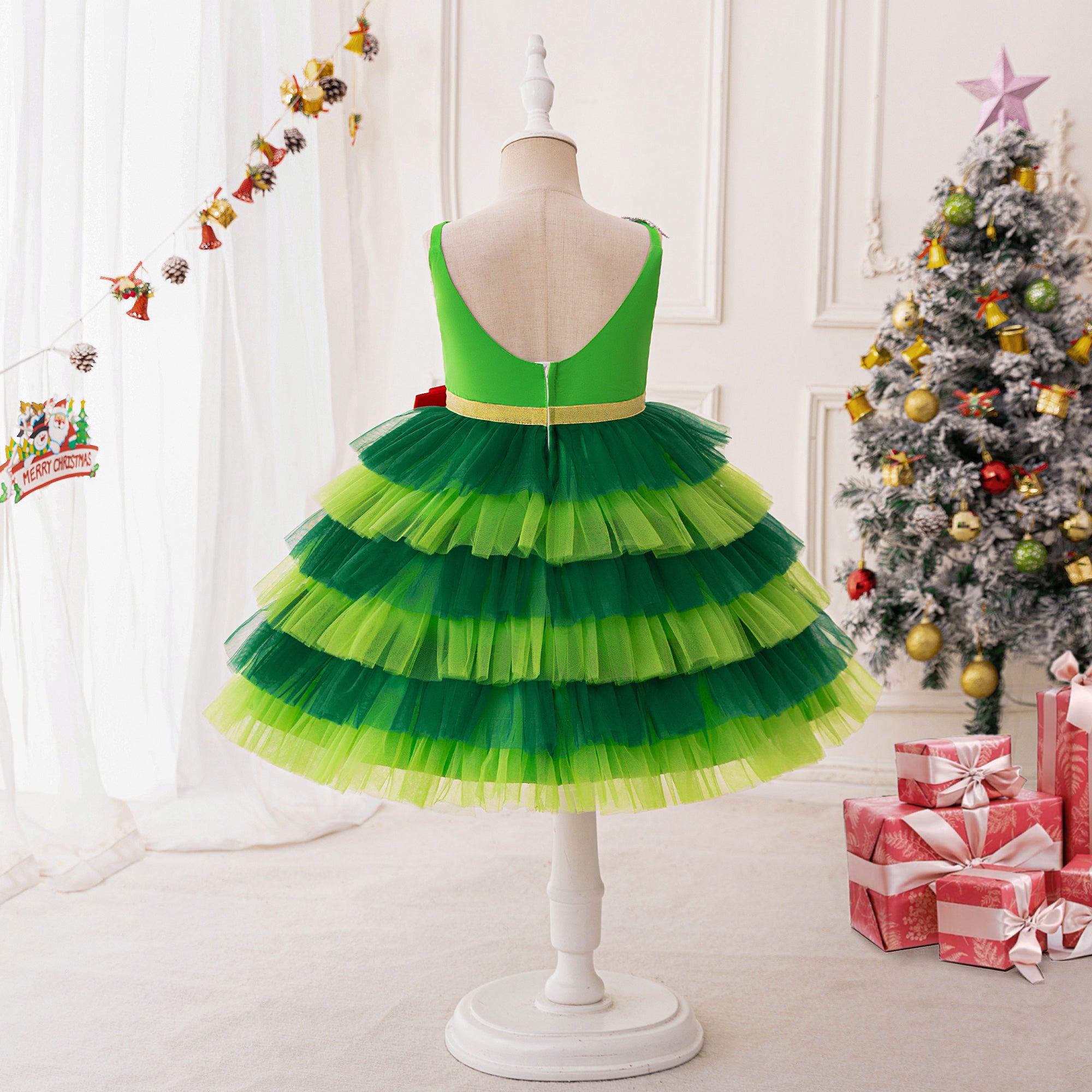 Girls Ruffled Fit and Flare Dress