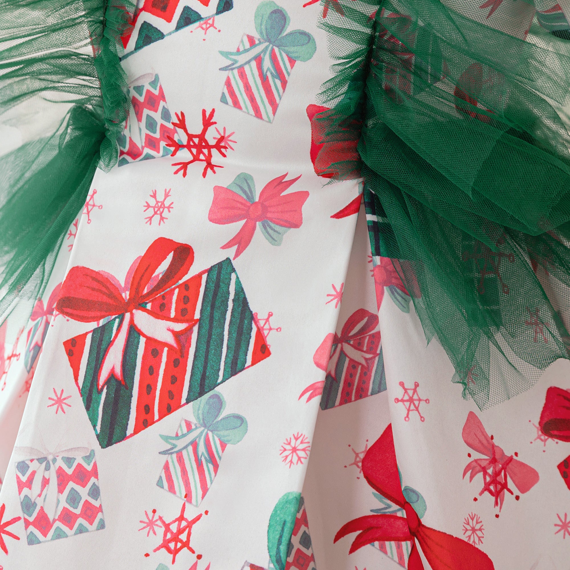 Girls Abstract Printed A-Line Above Knee Dress