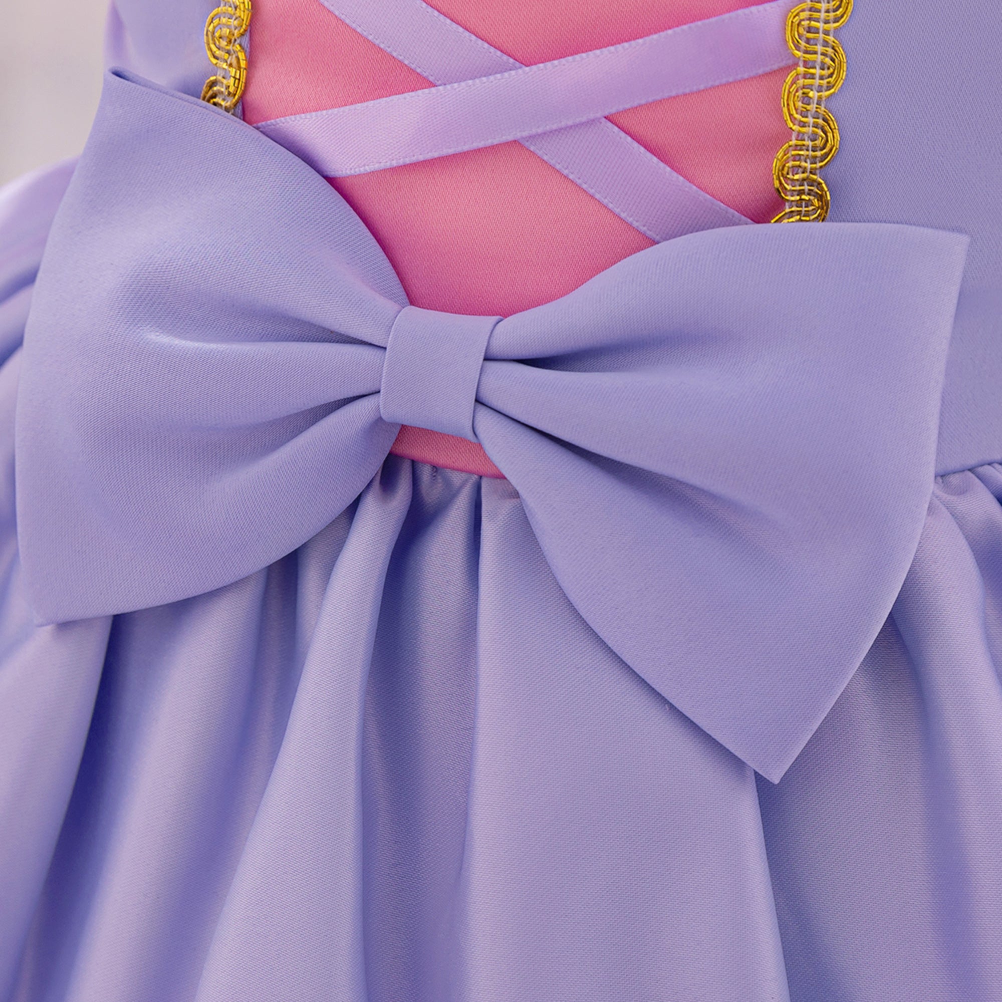 Girls Lace Inserts Self Design A-Line Dress
