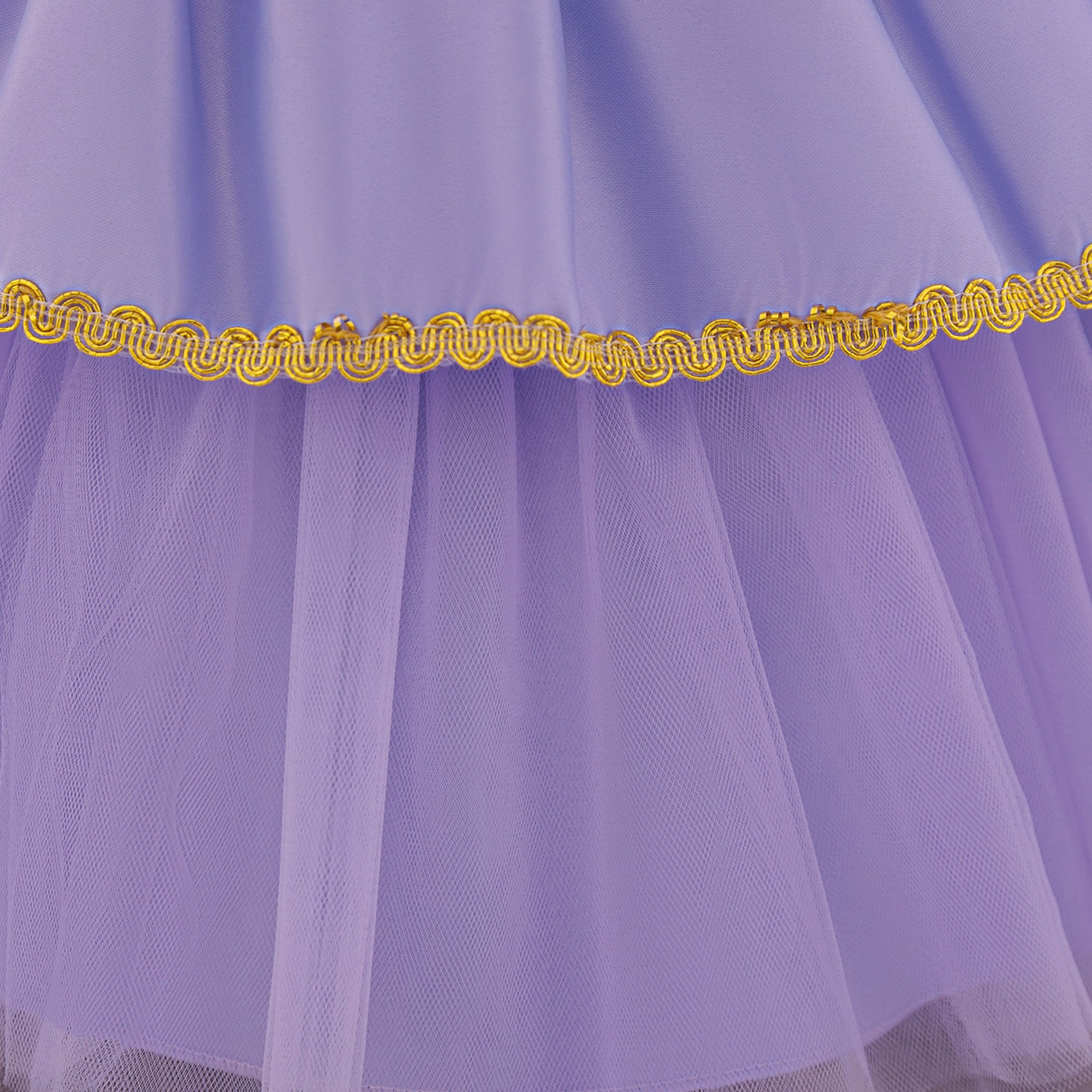 Girls Lace Inserts Self Design A-Line Dress