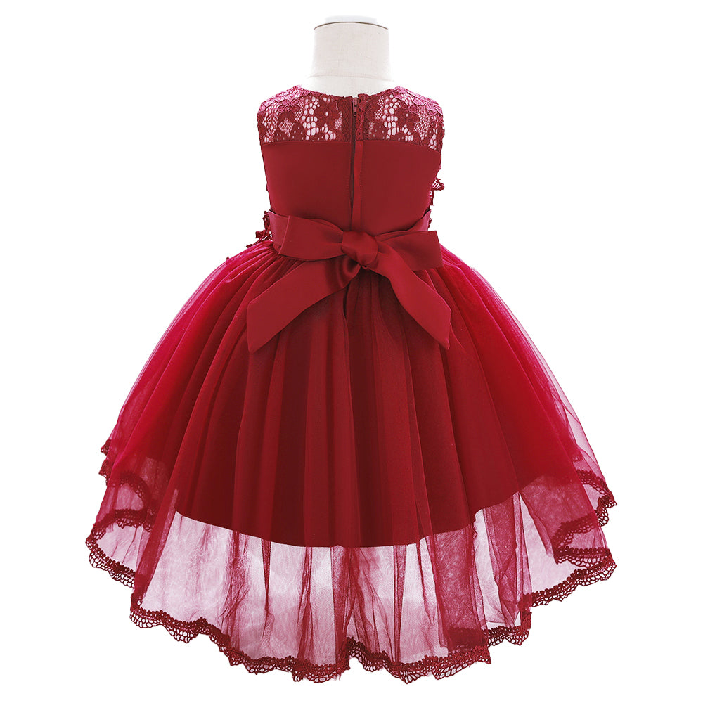 Girls Floral Embellished Sleeveless Dress