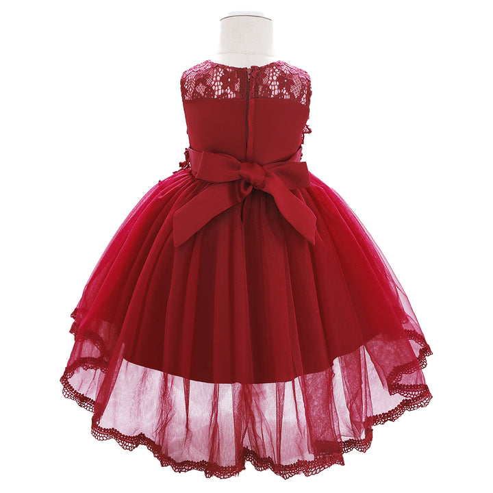 Girls Floral Embellished Sleeveless Dress