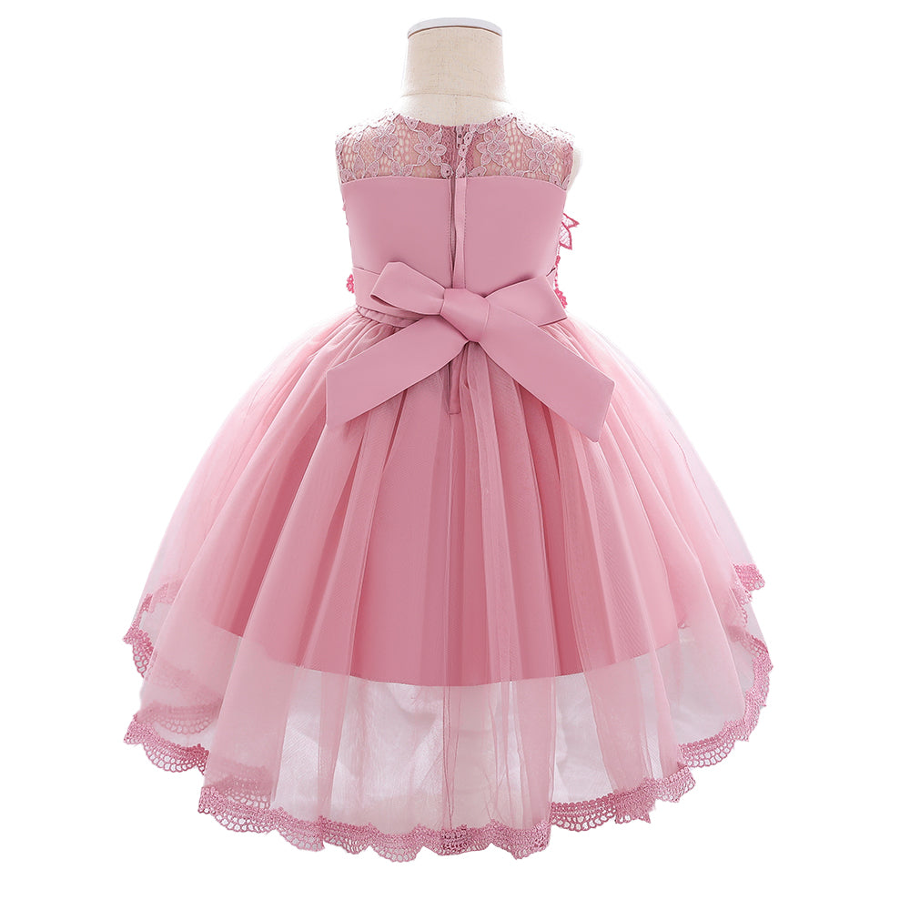 Pink & puce Embellished Embroidered Applique Fit & Flare Dress