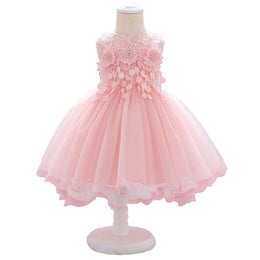 Pink Self Design Gathered Detail Fit & Flare Dress