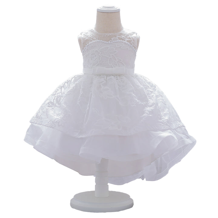 White Applique Fit & Flare Dress