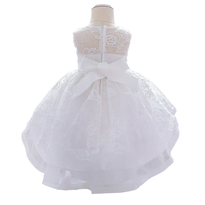 White Applique Fit & Flare Dress