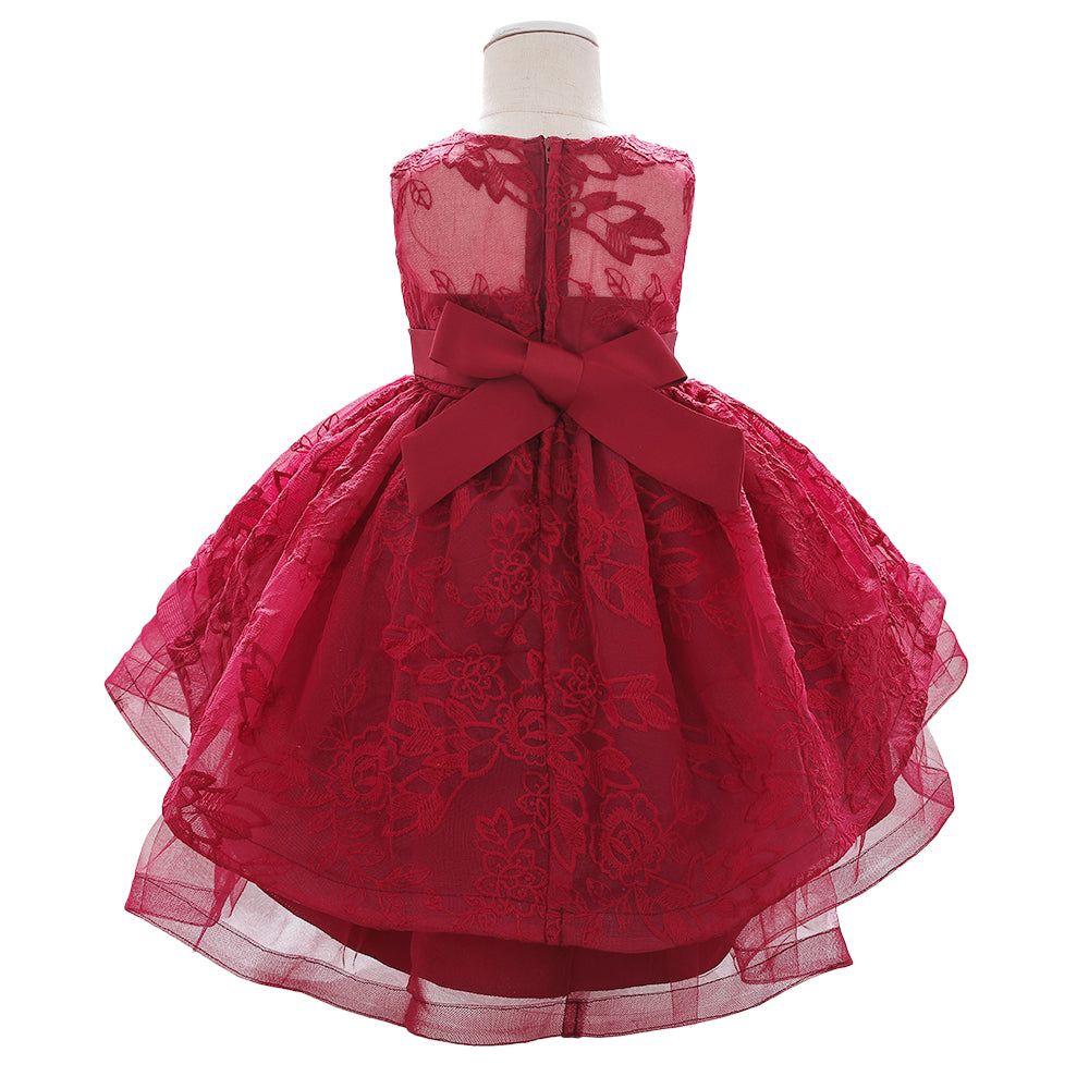 Maroon Sweetheart Neck Sleeveless Fit & Flare Balloon Dress