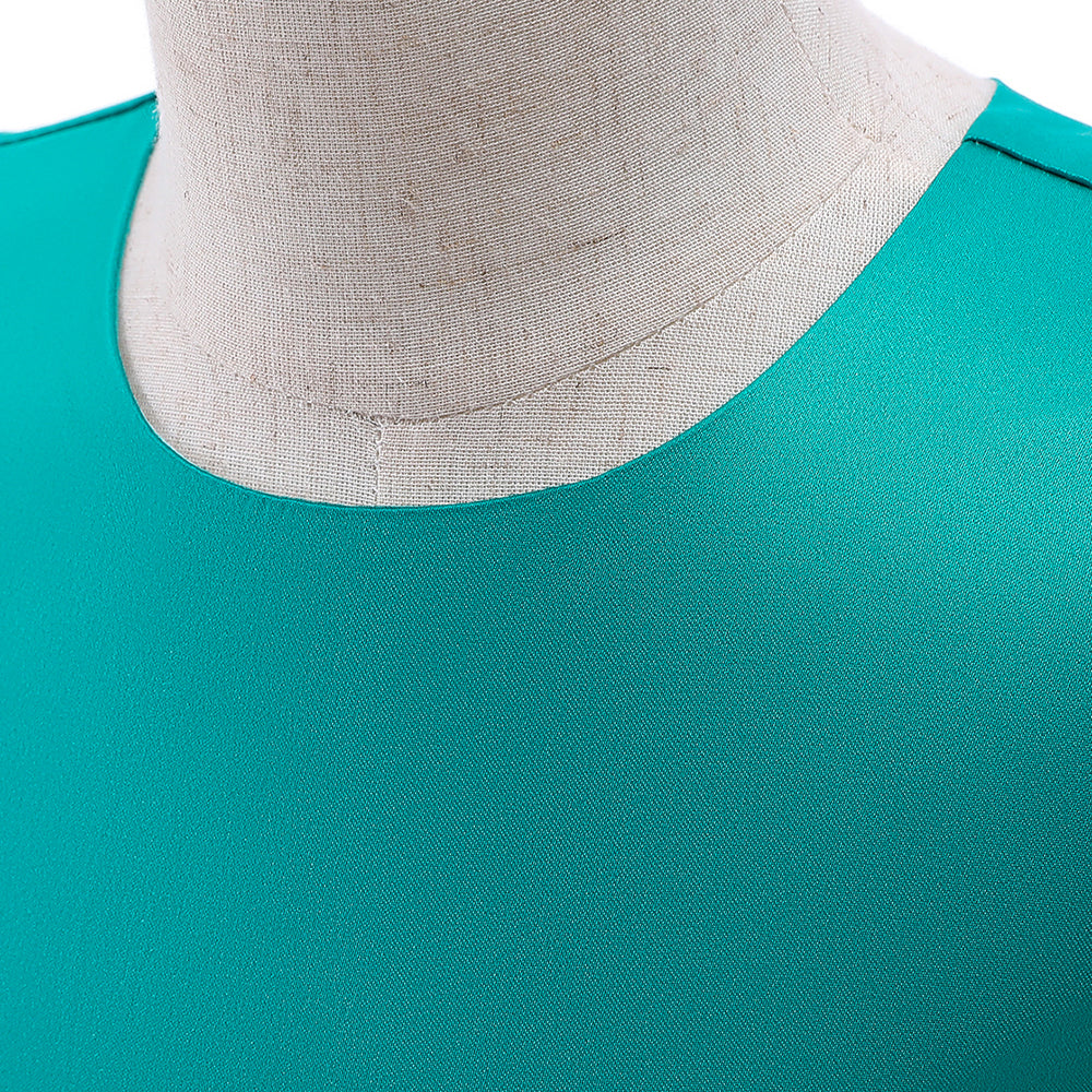 Green Girls Corsage Detailed Fit & Flare Dress