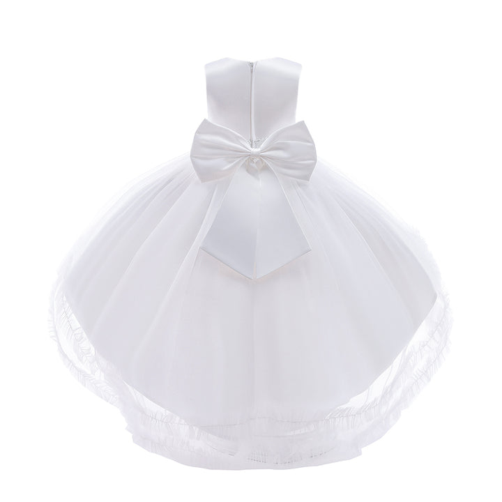 White Round Neck Sleeveless Balloon Maxi Dress