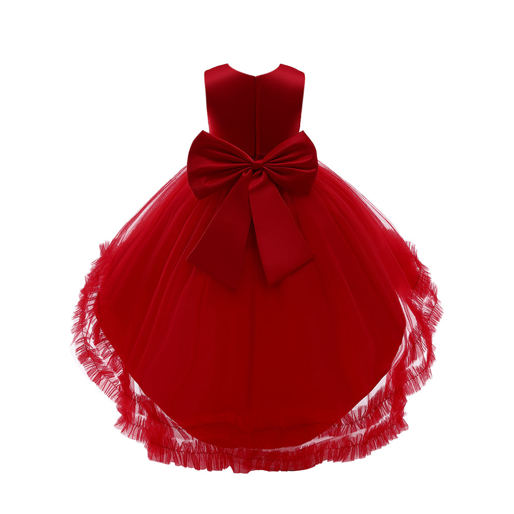 Red Round Neck Sleeveless Balloon Maxi Dress
