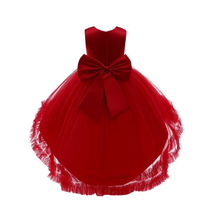 Red Round Neck Sleeveless Balloon Maxi Dress