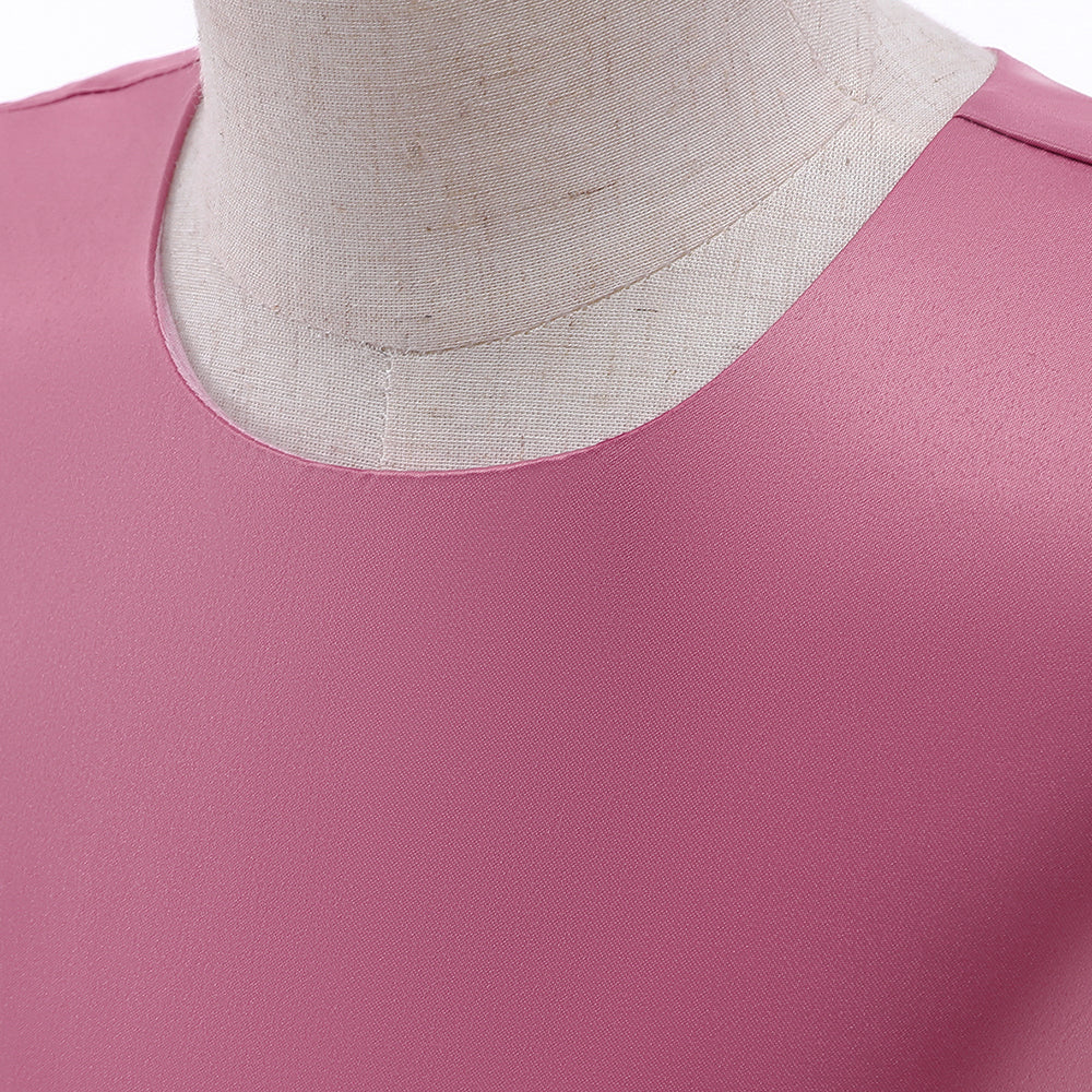 Girls Pink Corsage Detail Net Gown Dress
