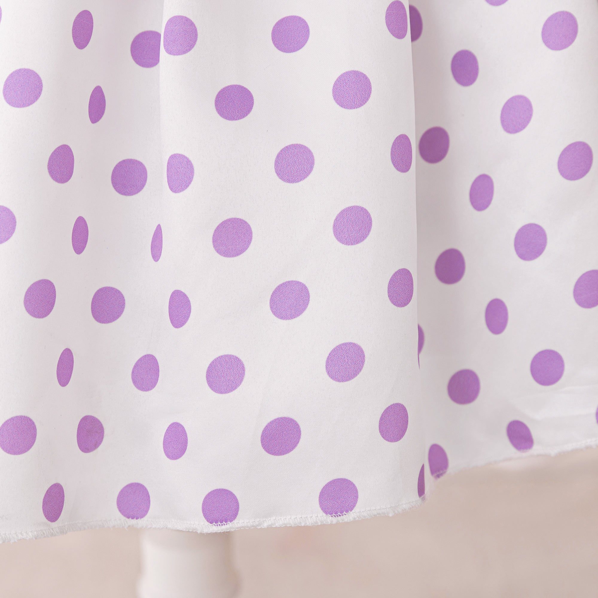Girls Polka Dot Print A-Line Midi Dress