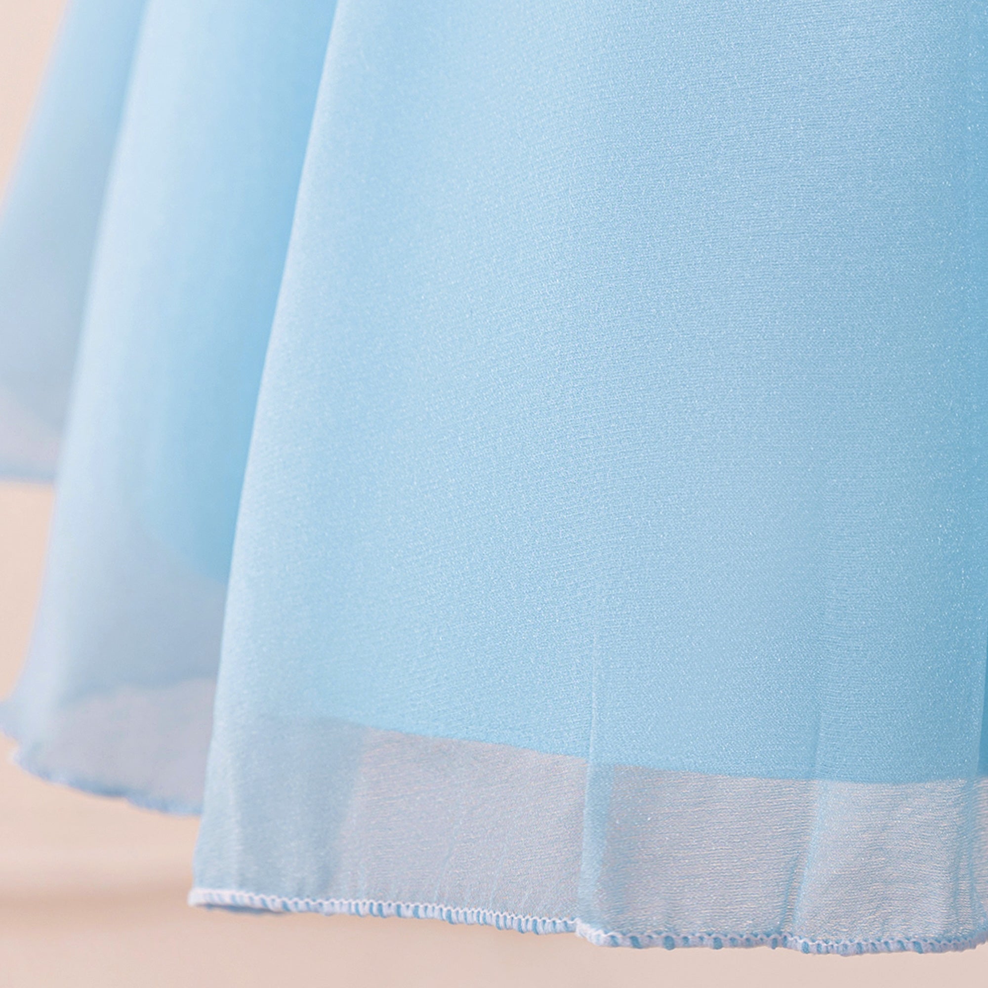 Girls Solid Embellished Cold-Shoulder Sleeves A-Line Midi Dress