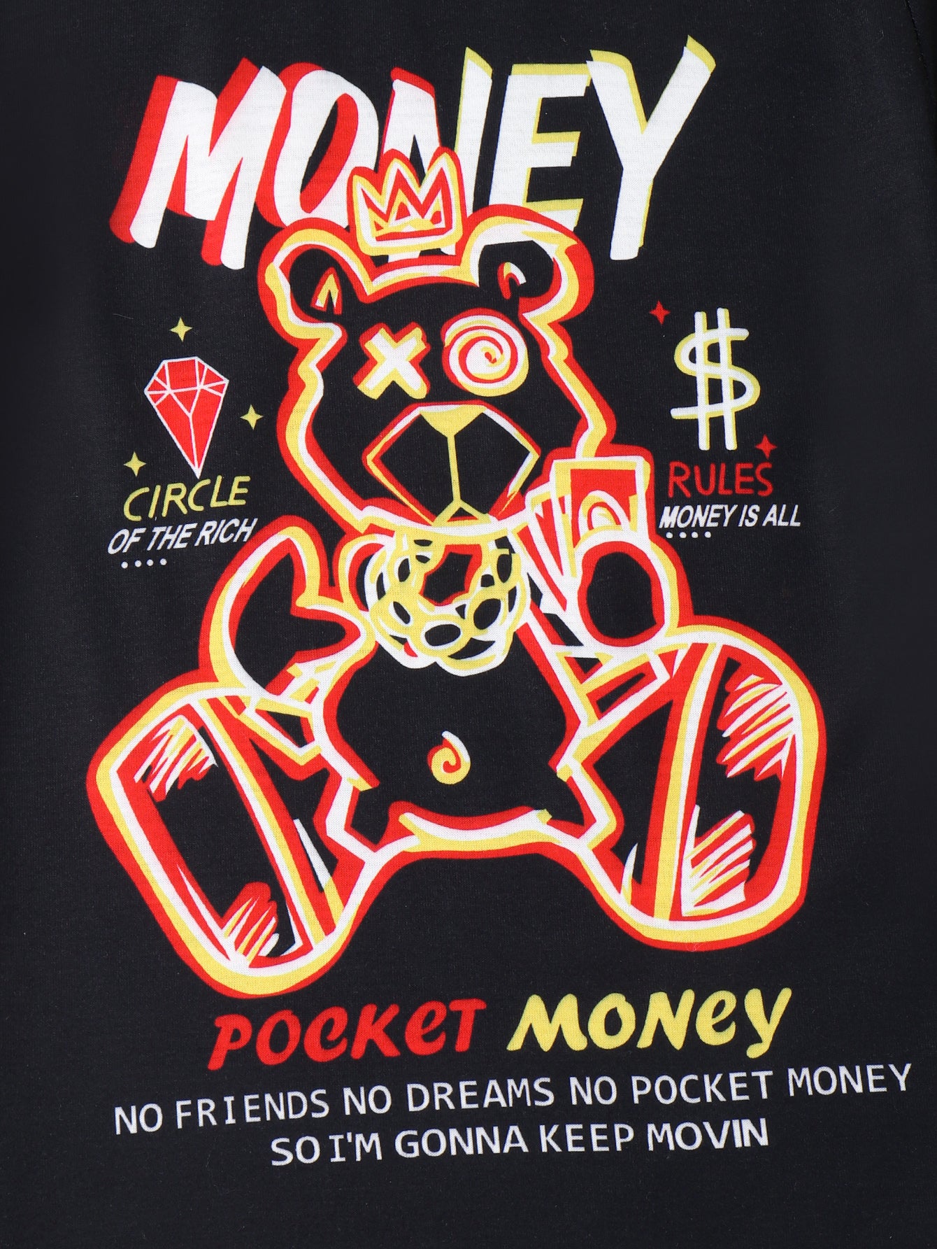 Boys Black Printed T-shirt with Shorts