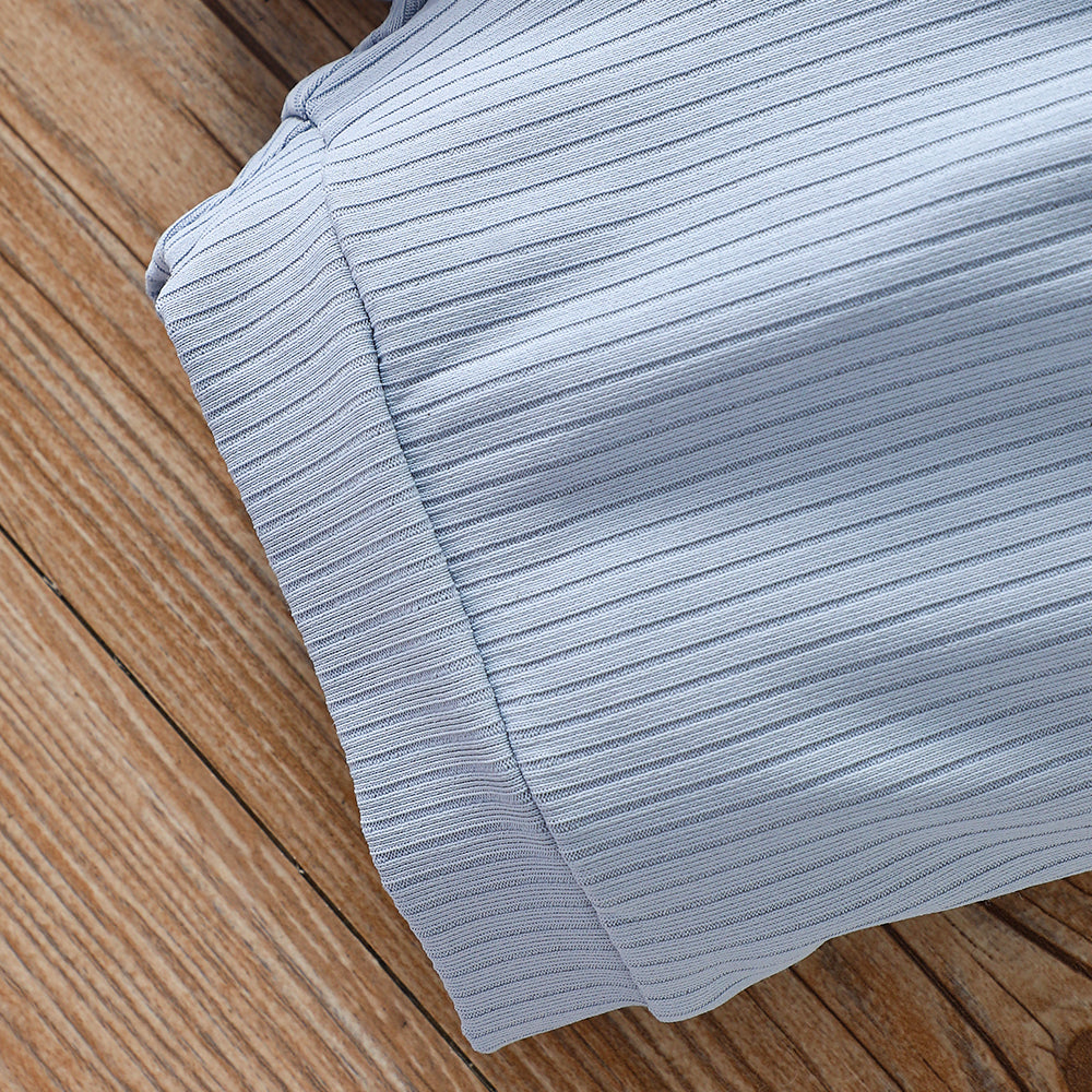 Boys Blue Striped Top With Shorts