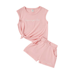 Girls Pink Top With Shorts