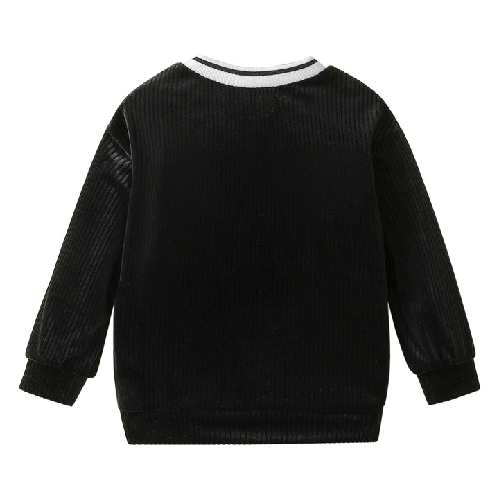 Boys Black Typography Printed Sweatshirt