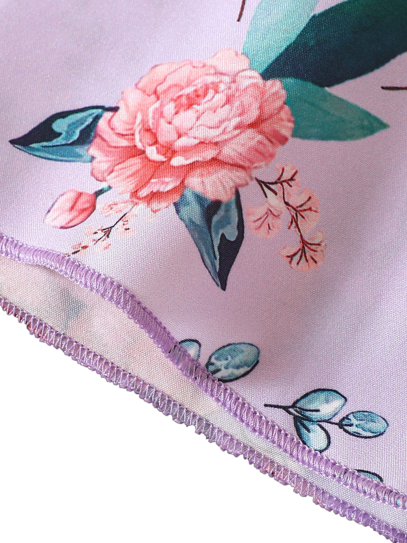 Girls Pink Floral Printed Cotton Top with Trousers