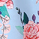 Girls Blue Floral Printed Halter Neck Top with Pyjamas