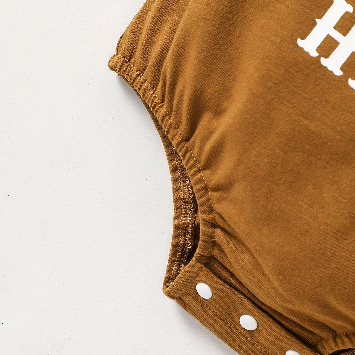 Brown Infant Boys Cow Printed Cotton Bodysuit