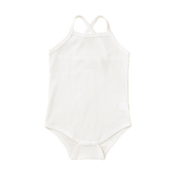 Infants Kids White Shoulder Straps Rompers