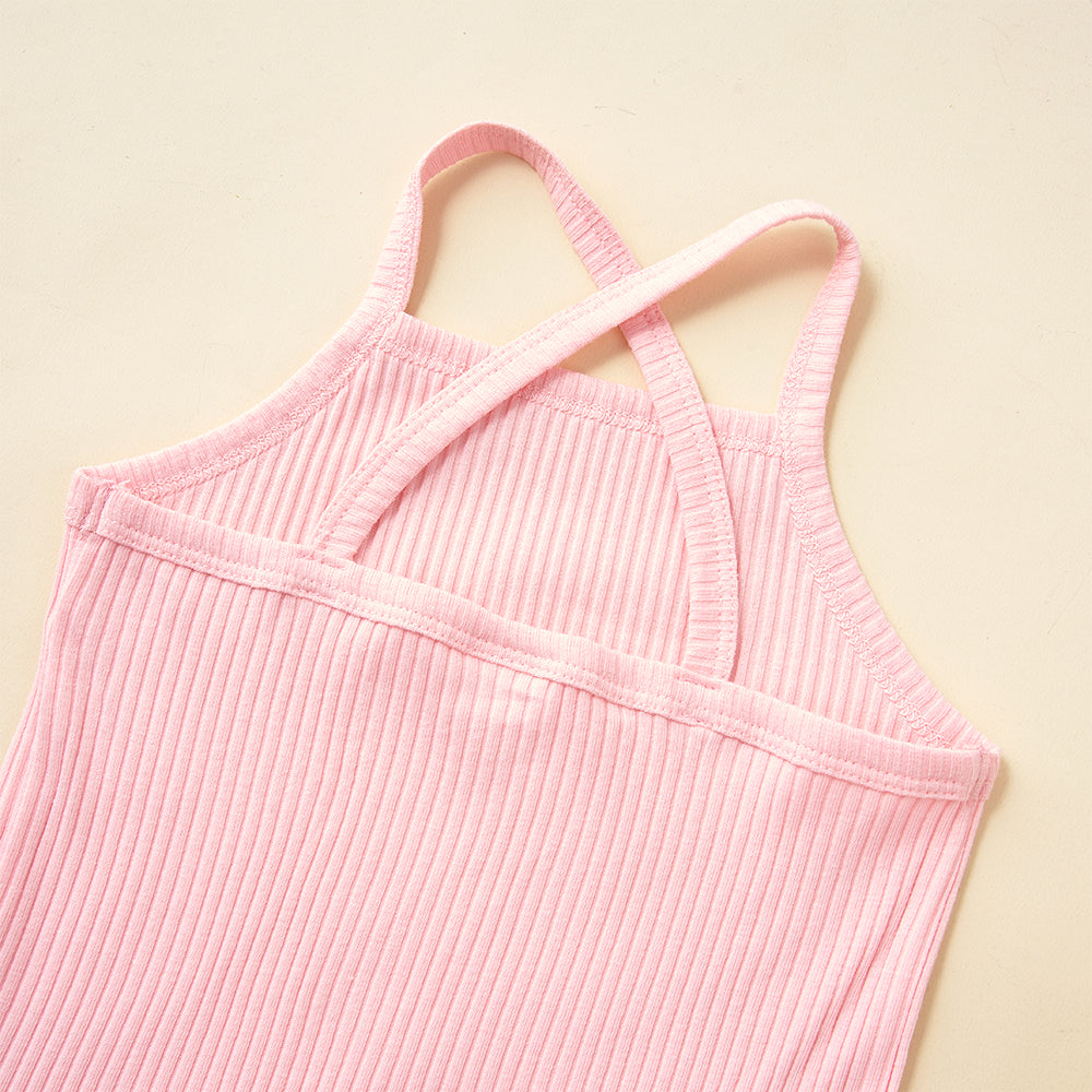 Infants Girls Pink Cotton Rompers