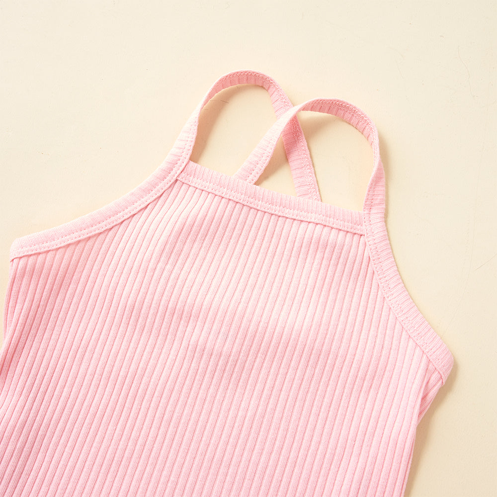 Infants Girls Pink Cotton Rompers