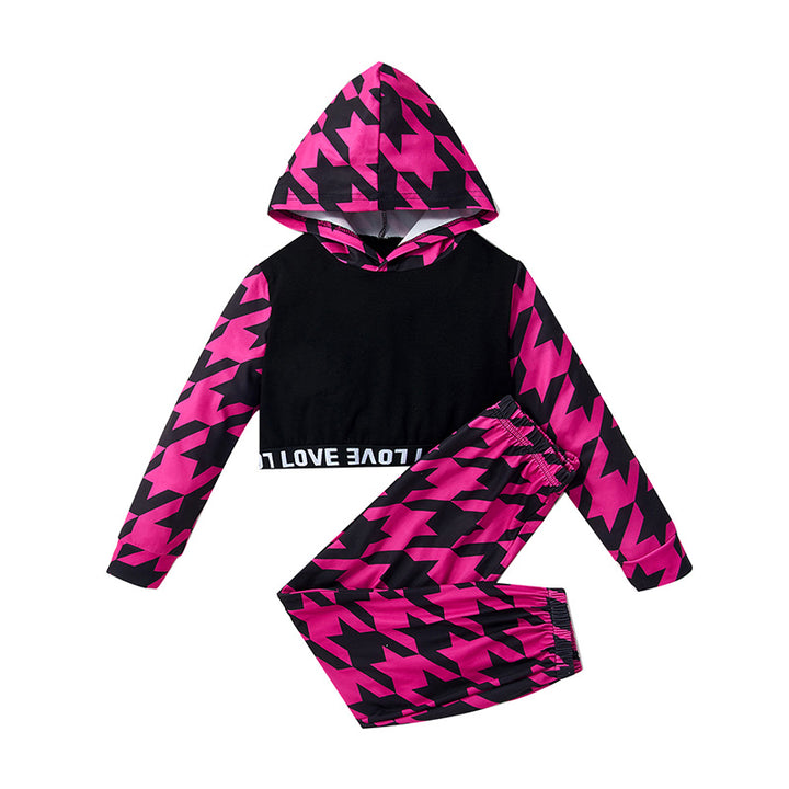 Girls Pink Colourblocked T-Shirt with Pyjamas