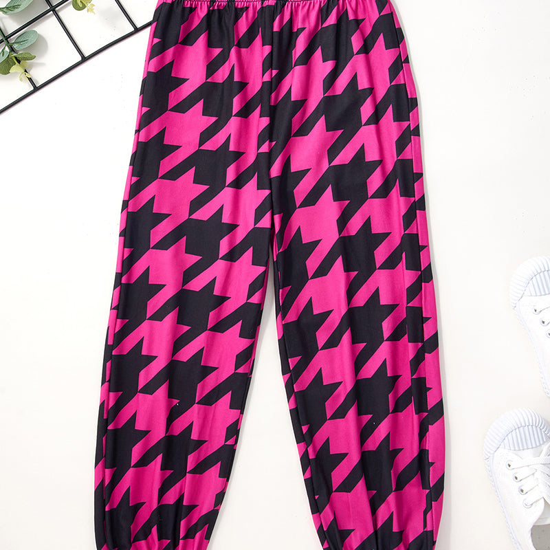 Girls Pink Colourblocked T-Shirt with Pyjamas