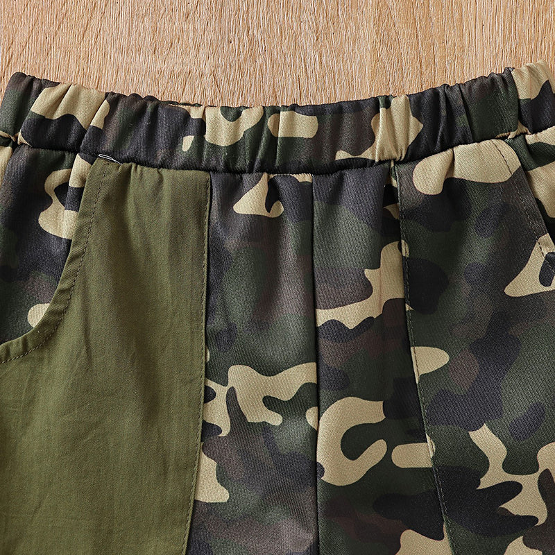 Boys Khaki T-Shirt With Pyjamas