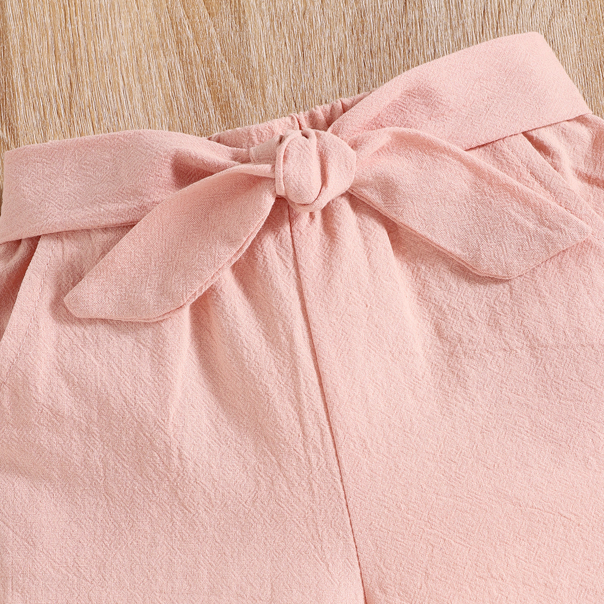 Girls Pink Embroidered Top with Shorts