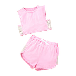 Girls Pink Top With Shorts