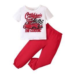 Boys Printed T-shirt with Pyjamas