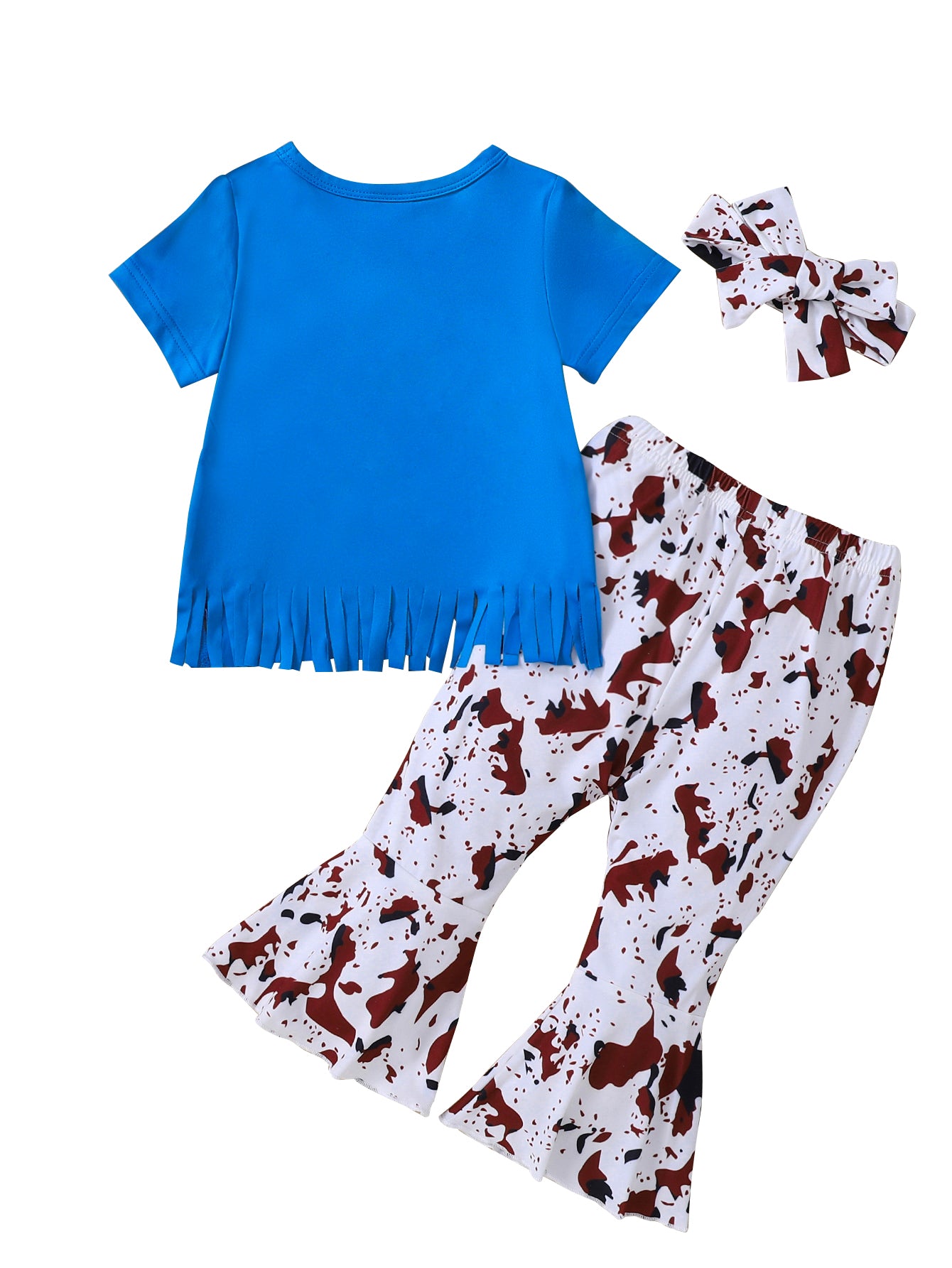 Boys Blue Printed T-shirt with Trousers