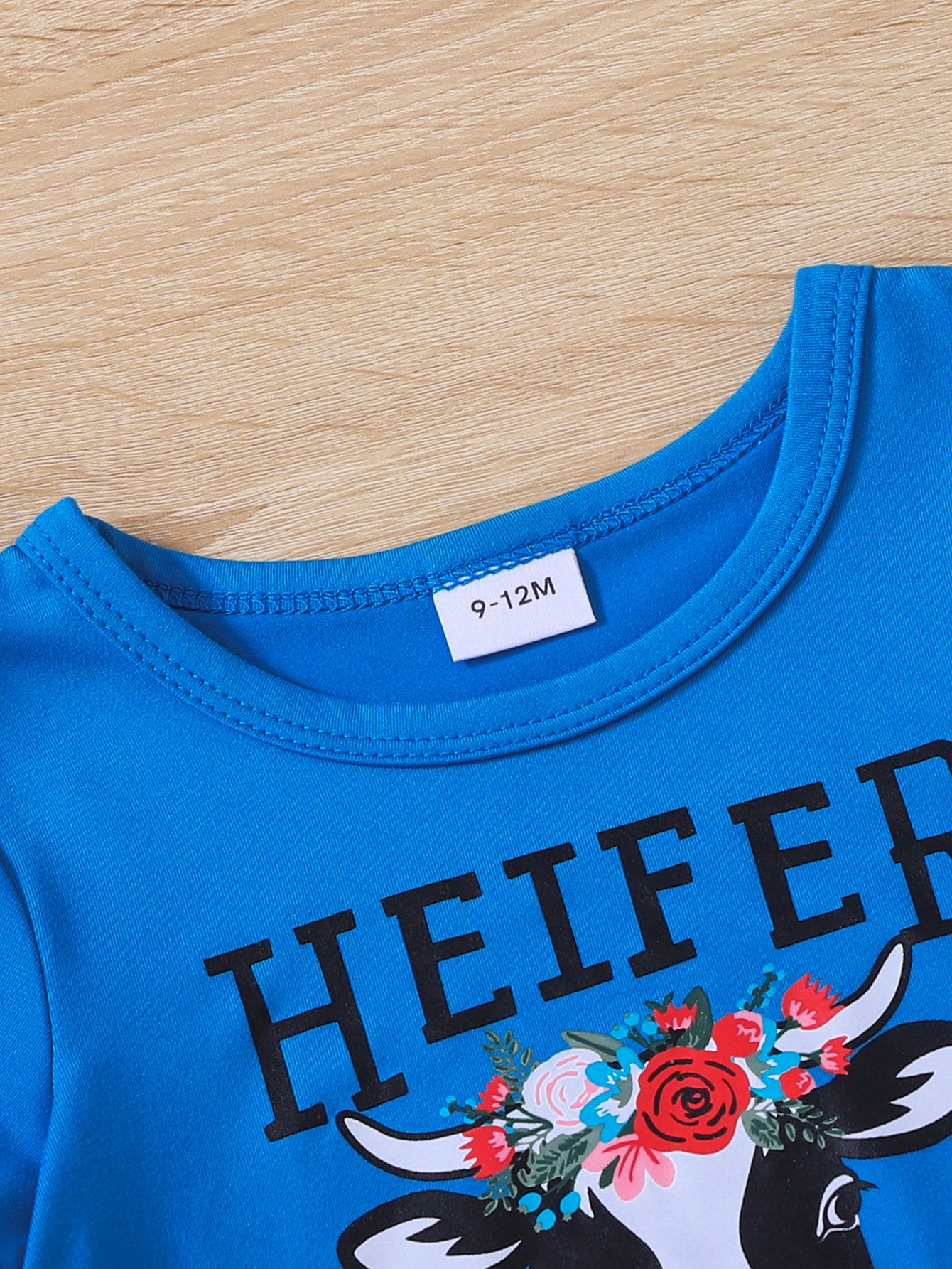 Boys Blue Printed T-shirt with Trousers