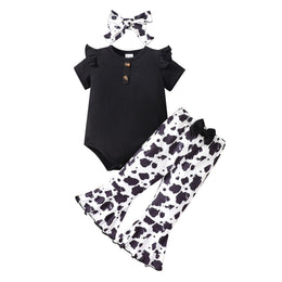 Girls Black Bodysuit with Pyjamas
