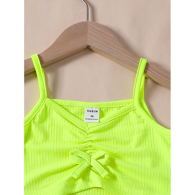 Girls Shoulder Straps Pure Cotton Top with Pyjamas