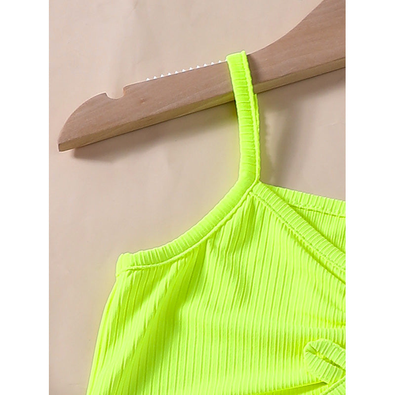 Girls Shoulder Straps Pure Cotton Top with Pyjamas