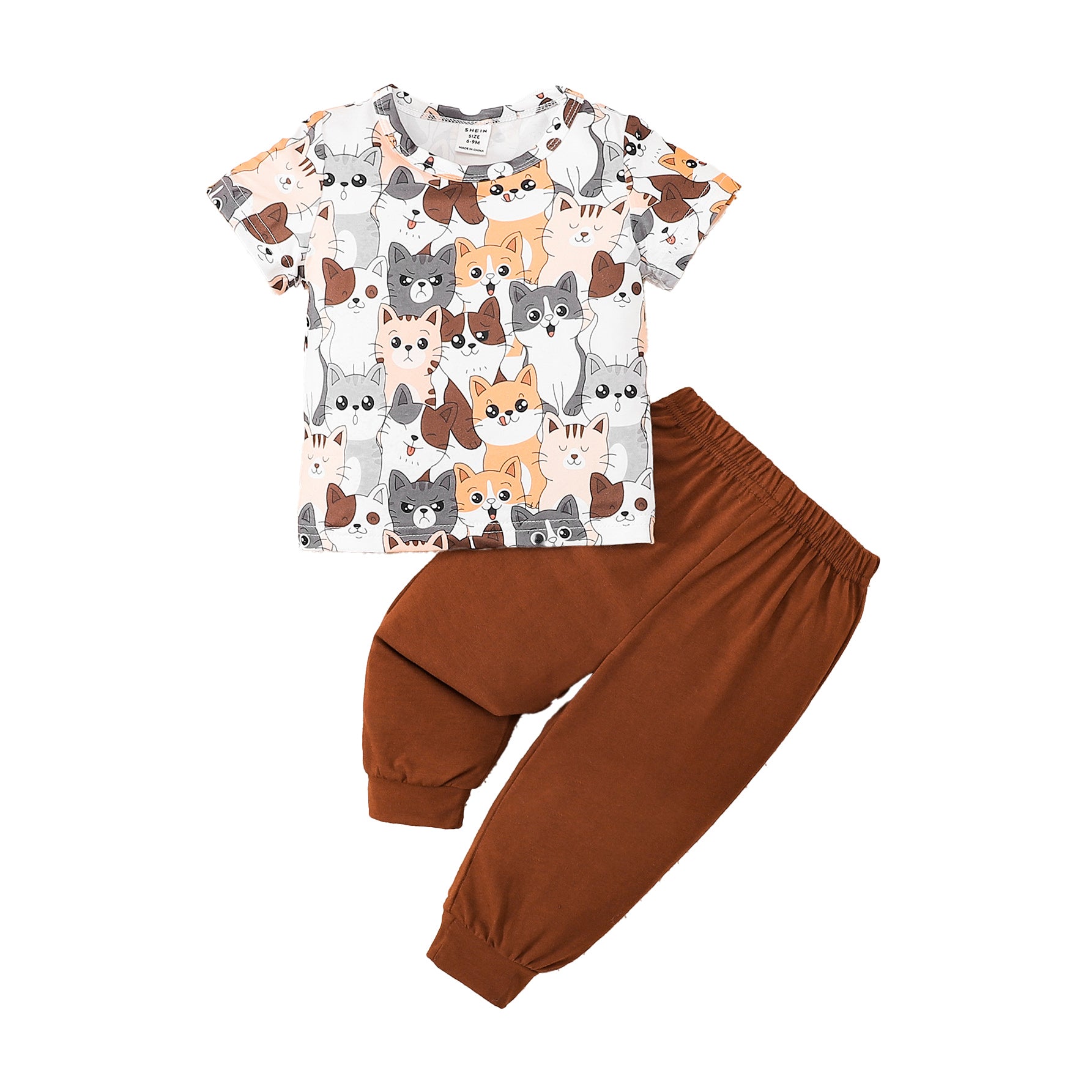 Boys Printed T-shirt with Trousers