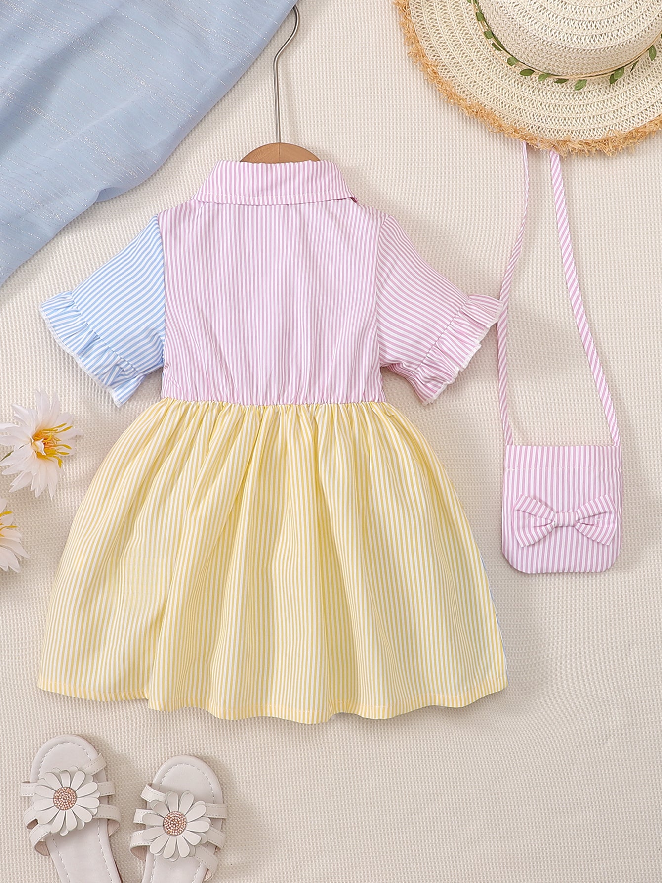 Striped Fit & Flare Dress