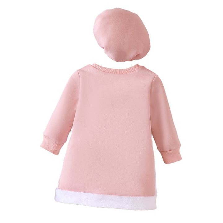 Girls Pink Animal Printed T-shirt Dress