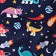 Boys Navy Blue Conversational Printed Hooded Bomber Jacket