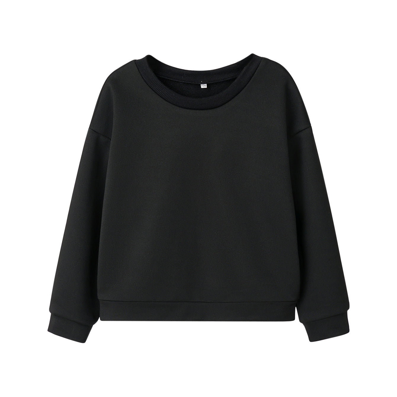 Boys Black Graphic Printed Round Neck Sweatshirt