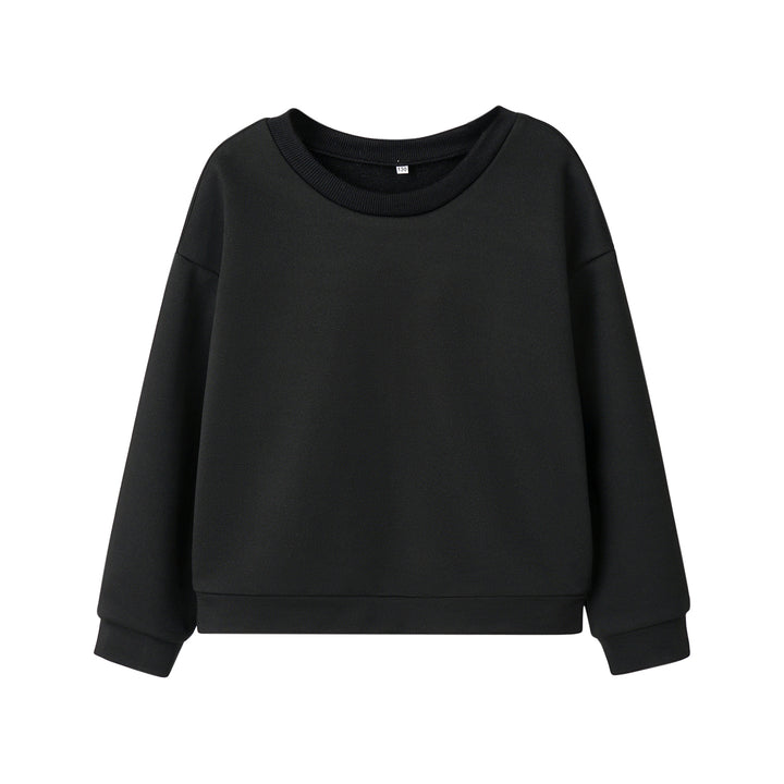 Boys Black Graphic Printed Round Neck Sweatshirt