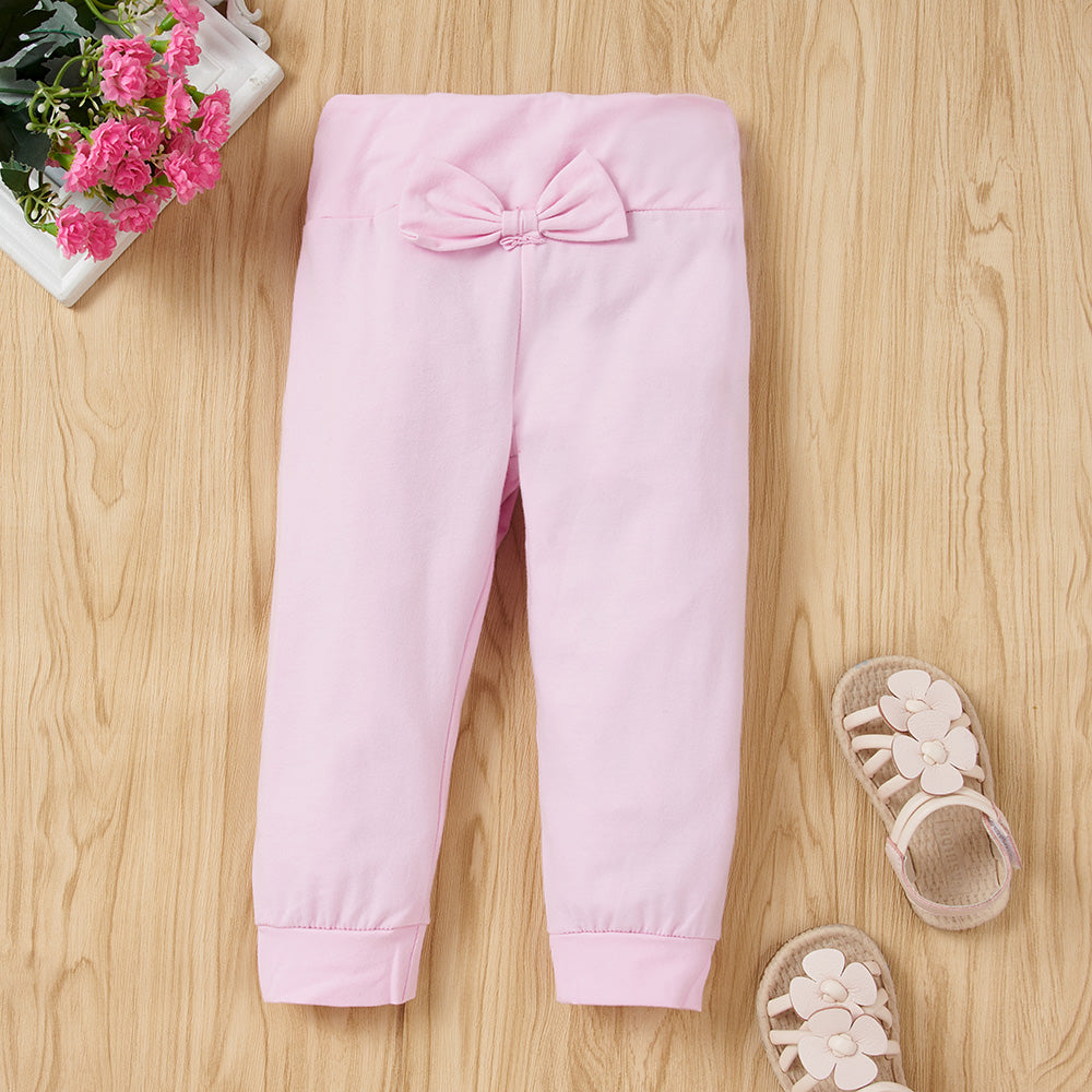 Girls Pink Printed Bodysuit with Pyjamas