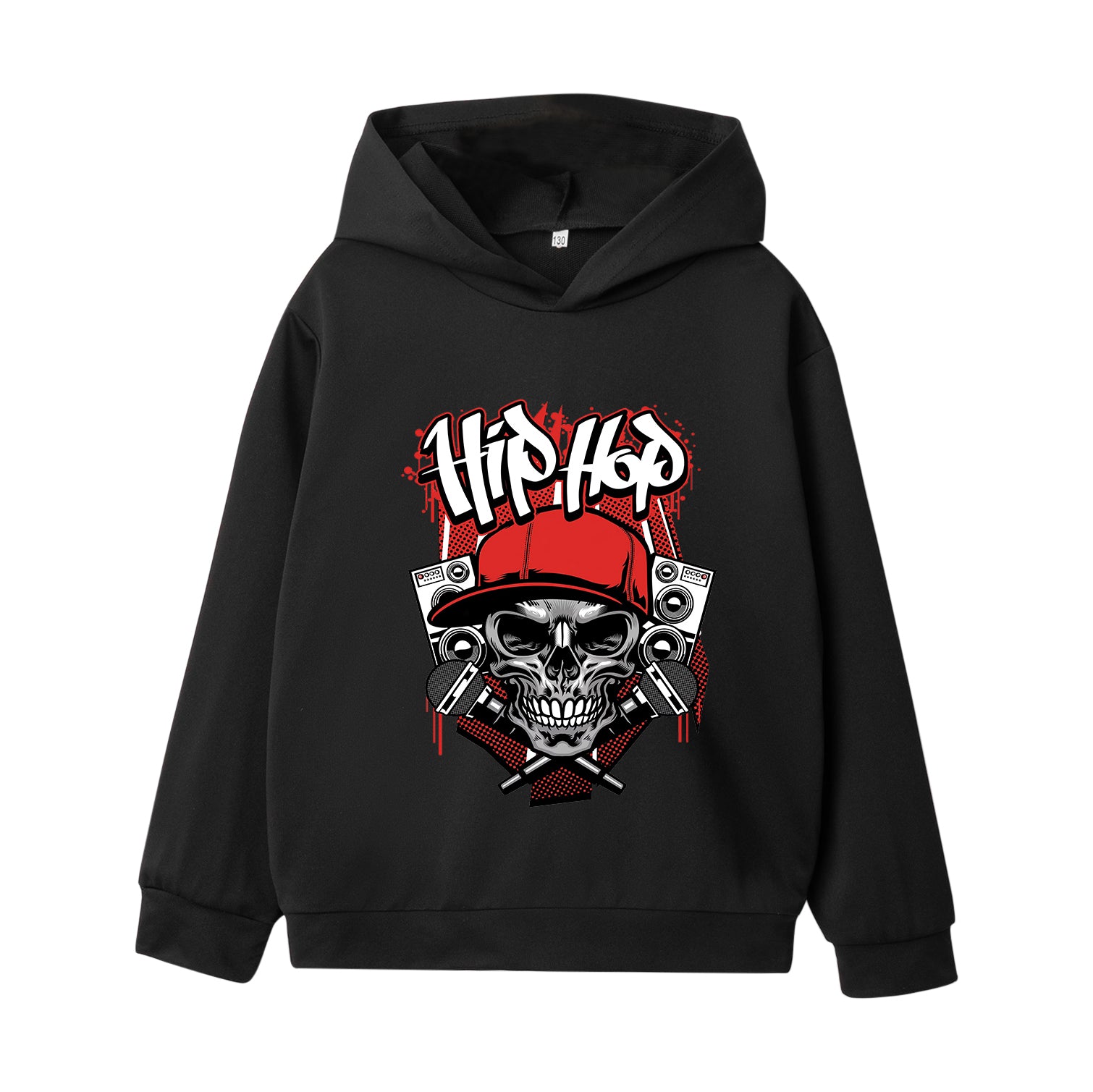Boys Black Typography Printed Sweatshirt