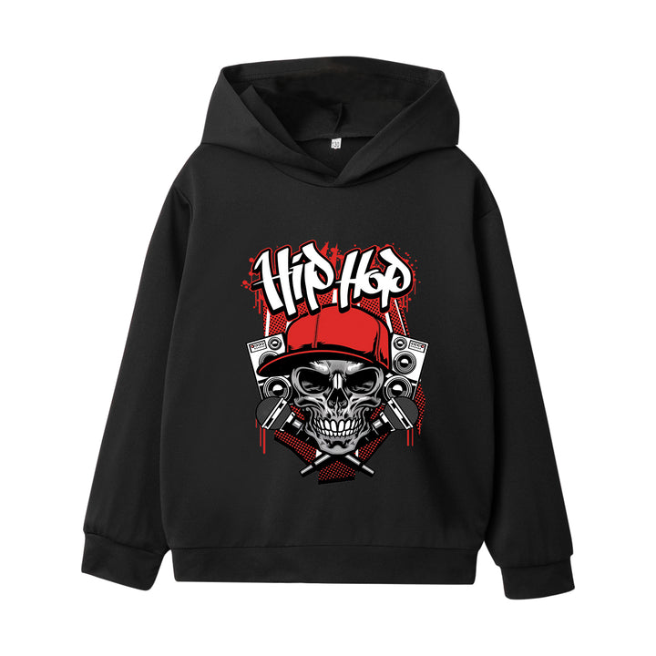 Boys Black Typography Printed Sweatshirt